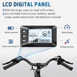 HOVSCO™ A5 Electric Bike Review - LCD Display